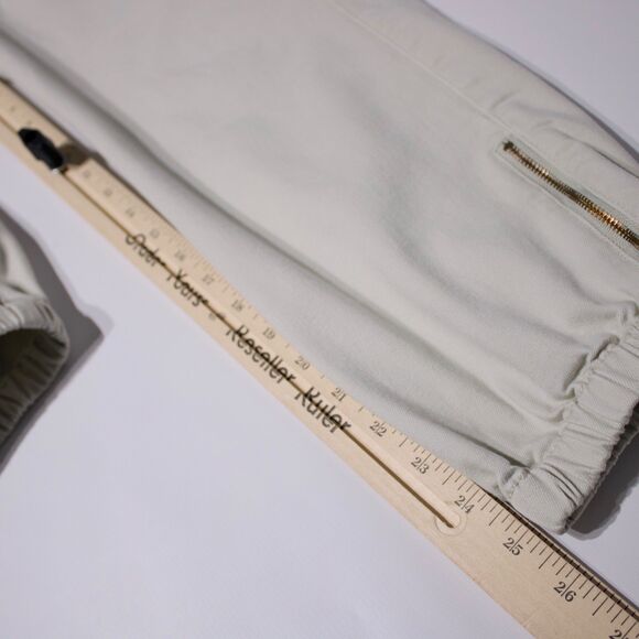 Cabi Compass Cropped Jogger Pants Cotton Stretch Light Beige Women Size 10 (B4) - Picture 12 of 14